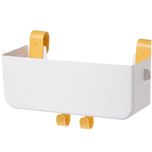 Alipis Cestino Portaoggetti Per Letto Bianco Gancio Appeso Al Comodino Organizer Da Tavolo Per Dormitorio, Ampio Spazio Per Laptop e Accessori, Salvaspazio e Facile Da Installare