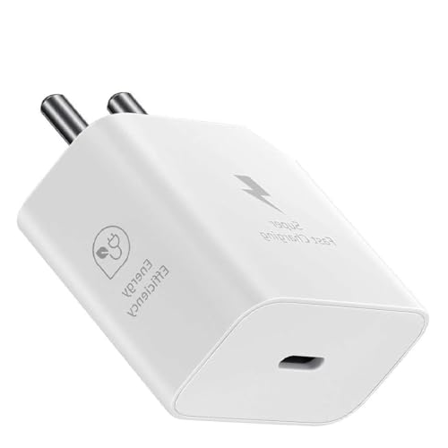 Image of 25W Pd 3.0 Type C Super Fast Charger Adapter for Samsung Galaxy M36|S25|M06|F06|M16| F16|M05|M35|F05|A06|A16|M55s|Tab S10 Ultra|S10+|A9+|Tablet 25 Watt USB C Quick Charge Power Adaptor (N White)