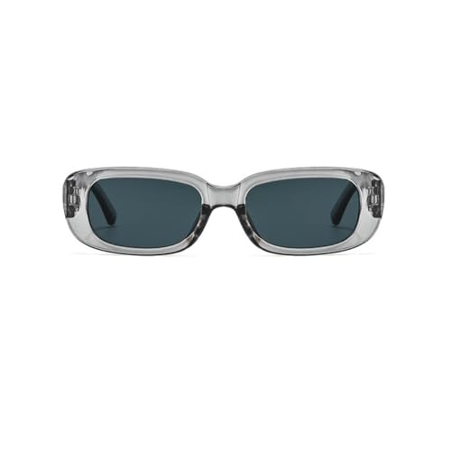 Image of IKANOO Retro Rectangle Sunglasses for Women Men Small Square Frame Trendy Y2K 90's Black Sunglasses