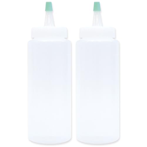 ScrapCooking - Lot de 2 Flacons Squeezers 180 ml - Pour Sauces Chocolat Ketchup Moutarde Vinaigrette Glaçages - Idéal Crêpe Art & Pancakes - Plastique Alimentaire...