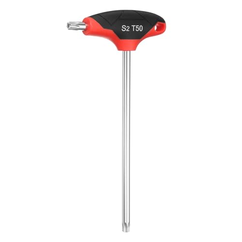 QUARKZMAN Llave Torx Con Mango En T T50 Acero S2 De Doble Extremo Llave Torx Destornillador Torx Llaves Hexagonales Para Mantenimiento Automotriz Y Doméstico Rojo Y Negro