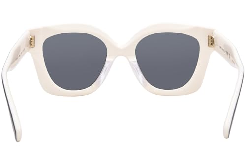 Tory Burch TY 7201U 198887 Black/Ivory Plastic Irregular Sunglasses Grey Lens4