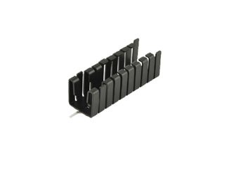CUI Inc HSS-B20-061H Black Anodized 38.1 x 12.8 x 12.7 mm Horizontal Pin 6.1 mm Heat Sink - 25 Item(s)