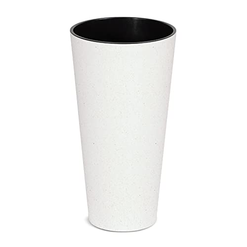 Macetero Alto y Redondo,sin depósito, de 25x25x47,6cm, Capacidad de 9 L.