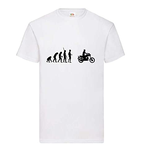 Evolution MZ ETZ Motorrad Männer T-Shirt Weiß M Evolution MZ ETZ Motorrad Männer T-Shirt Weiß M
