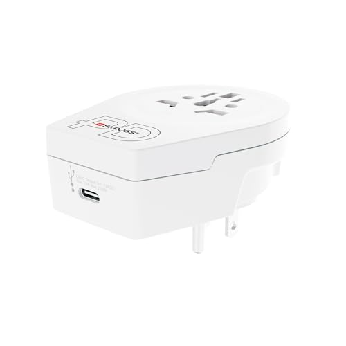 Adaptateur USA Travel pour brancher vos prises Europe et recharger en USB C sans bloc secteur
