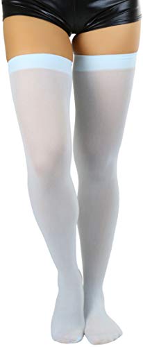 Image of ToBeInStyle Women's Nylon Thigh High Schoolgirl Opaque Stockings