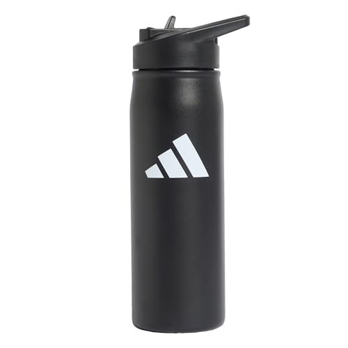 adidas Unisex - Adulto Metal Bottle Straw 0.6 liter, black/black, One size