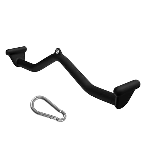 Image of BLUSLM Lat Pull Down Bar T bar Row Attachment, V Bar Tricep Lat Pulldown Attachments, Back Strength Training Bar for Home Gym Exercise Cable Machine Attachments