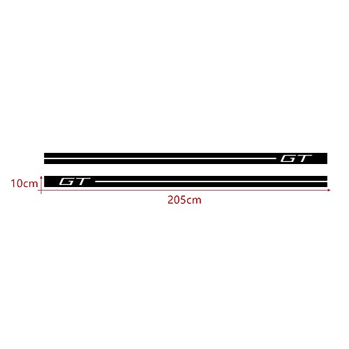 Auto styling koolstofvezel vinyl sticker deur GT Logo Gestreepte zijrok Racing Sport Body Sticker voor Fo-RD Mustang… - Image 7