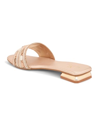Image of XE Looks Stylish Beaded Flat Slippers for Women
