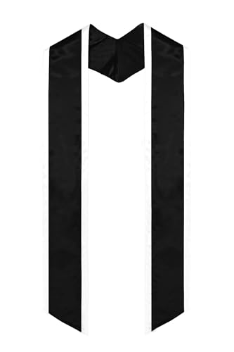 GradClassical Plain Graduation Stole Angled End With Trim Unisex Adult 72