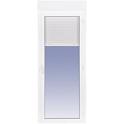 Cristales Con Persianas Incorporadas Ventanastock Balconera Aluminio RPT 800x2185 Practicable Oscilobatiente Derecha con Persiana motorizada y con lamas de aluminio 1hoja y cristal climalit (Guías y cajón persiana preparado en kit)