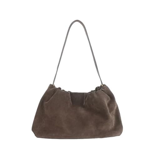 Sac à bandoulière froncé en cuir pour femme, sac à main tendance et polyvalent