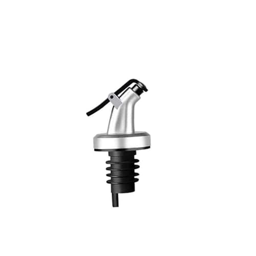BGHYJKOL Stainless Steel Pourers Boquillas for Verter Aceite, dispensador de Botellas vinagre Oliva con Tapa a Prueba Fugas for Cocina, Bar, Salsa y Ensalada(1PC)