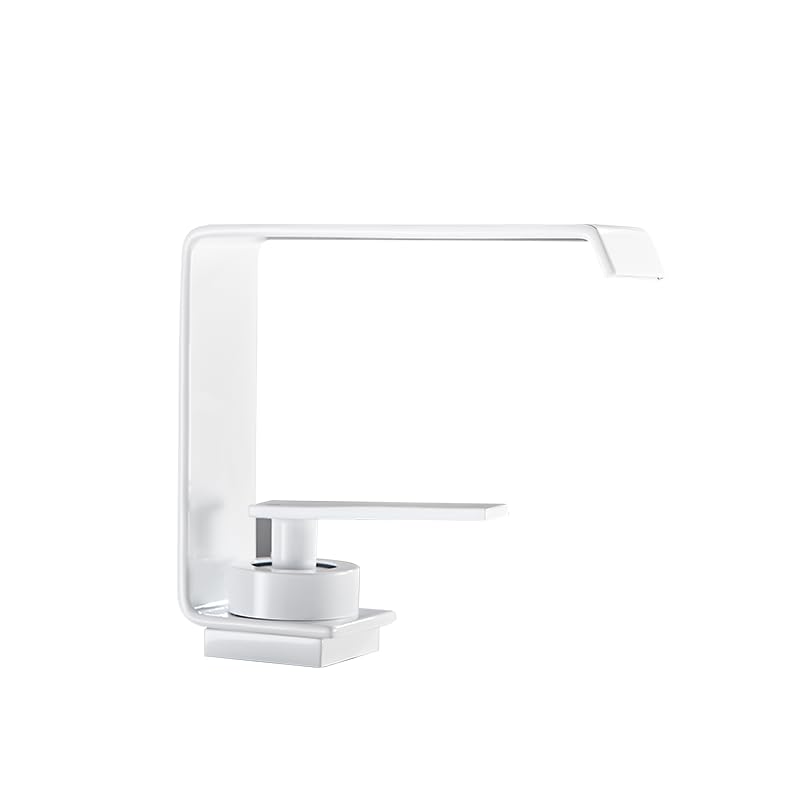 Robinet de salle de bain cascade avec mitigeur eau chaude froide blanc