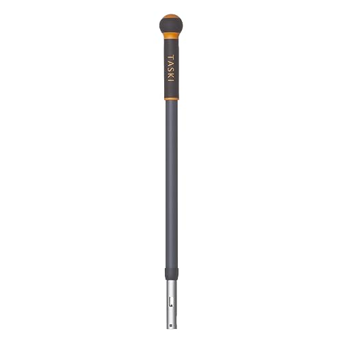 Taski D7520278 JM Ultra Plus Telescoping Mop Handle, Commercial Floor Mop Handle, Steel Gray & Orange, Extends 60-105cm (Short), 1-Count