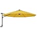 vidaXL Wand Sonnenschirm, Wandschirm mit Sonnenschutz, Gartenschirm mit Aluminium Mast 8 Rippen, Terrassenschirm Outdoor Schirm, Gelb