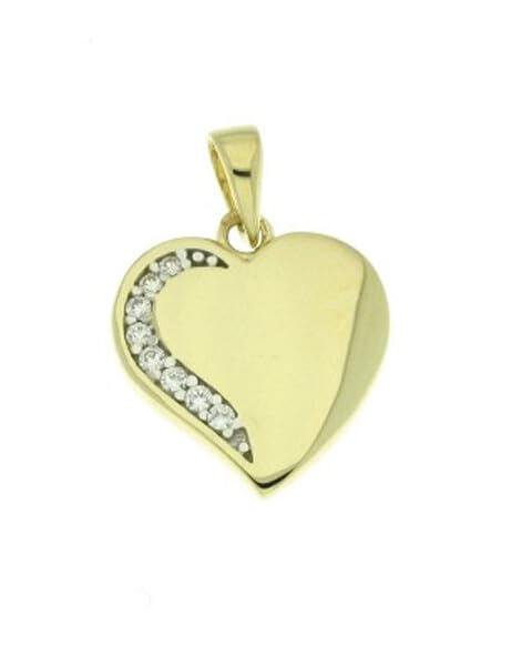 Pendentif mémoire en 14 Carat Or Jaune Cœur bijou funéraire cendres