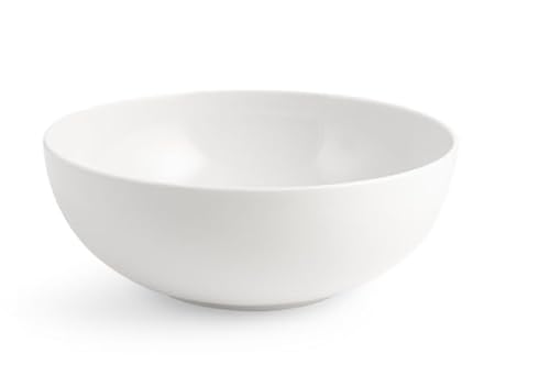 H&H Insalatiera Hamptons Ø 30 cm in Porcellana Bianca – Grande e Elegante – Idonea al Microonde e Lavabile in Lavastoviglie – Design Raffinato