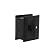 Privacy Sliding Door Lock with Pull, Solid Brass Pocket Door Privacy Lock, Matte Black, 1 Pack