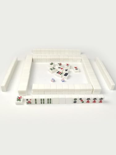36 piezas Fichas blancas de Mahjong estándar miniatura 4