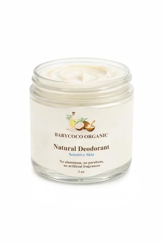 Natural Deodorant Cream for adults – Sensitive Skin, Aluminum Free, Fragrance free, Baking Soda Free, Gentle Formula for Delicate Skin, Handmade in Miami, 3 oz