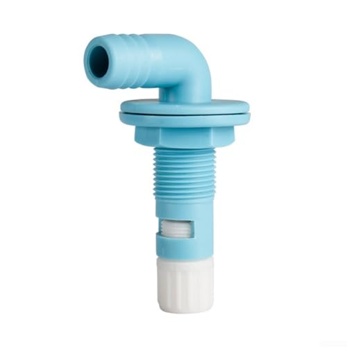 Regolabile per aeratore Livewell con tubo flessibile da 3/4 a 1 1/8 pollici e gomito a 90 gradi per un'installazione compatta a tenuta di pesce (29 mm)