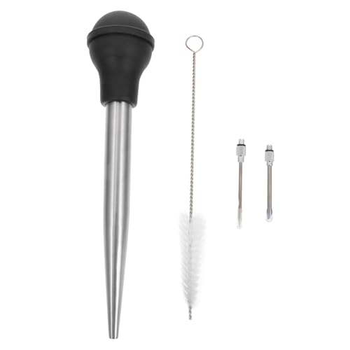 BRIGHTFUFU 1set Bbq Turkey Seasoning Injector Tool Marinade Needle Oil Tube for Flavoring Turkey for Family Restaurant Use