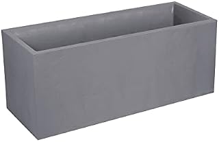 EDA Plastiques Jardiniere 100 "98 Volcania L, Volcania, Pebble Grey, 99,5x39,5x43,5 cm 13731 G. Gl x1