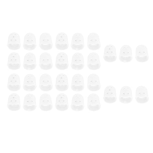 Mangas de Dedo de Guitarra, 30 Piezas, Suaves, Multifuncionales, sin Cambio, Silicona, Transparente con Agujeros de Ventilación para Trabajar en Lesiones