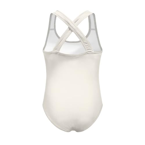 Image of WELLFLYHOM Girls' One Piece Swimsuit for Age 5-14 Cross Back Full Coverage Swimwear Sleeveless Bathing Suits
