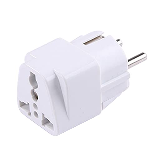 Ticfox AC 250 V 10A Prise UE Alimentation Universelle RU ES US Conversion Europe Prise de Courant convertisseur Prise(Blanc)