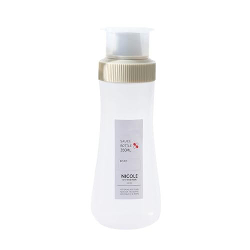 Juego de botellas exprimidoras - Dispensadores de condimentos para hornear, recipientes para boquilla de punta | 350 ml de botellas de condimento en salsa de transparente con tapa, tarros de
