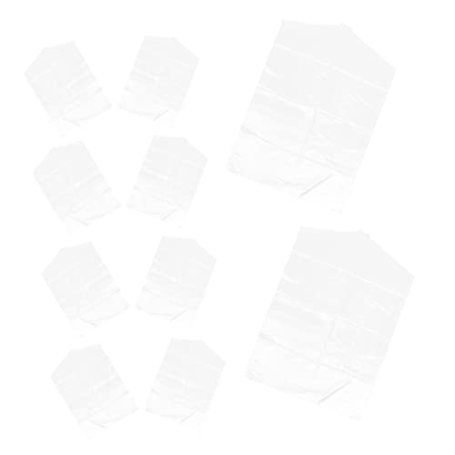 Happyyami 10pcs Transparent Garment Bags for Dust Protection Clothes Covers for Sweaters Suits and Jackets Pe Material for Home and Store Use