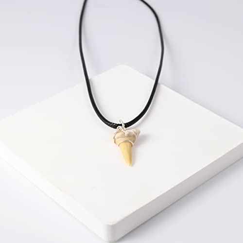 Shark Tooth Necklace For Men Boys, Genuine Fossil Shark Teeth Jewelry,Surfer Necklace Cool Beach Necklaces For Men, Teen Girls Leather Cord Shark Necklace, Shark Tooth Pendant Neckless #TOP4