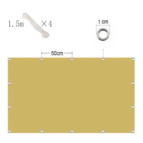 Voile d'ombrage rectangulaire crème, la solution anti-déchirure