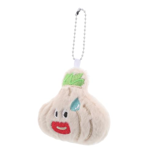 Alipis Cute Cartoon Garlic Plush Keychain Pendant Adorable Bag Charm for Handbags Car Keys Durable Stuffed Accessory for Daily Use Adults