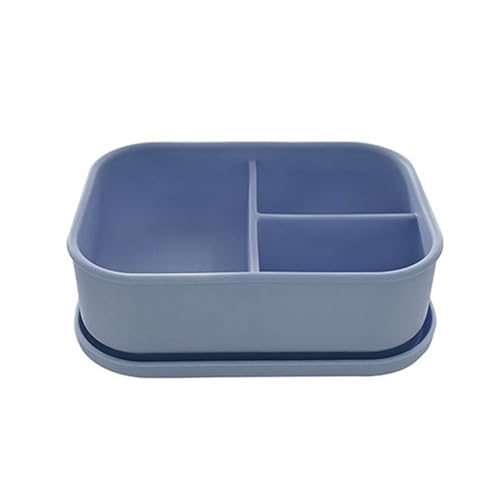 Duyeuau Práctica lonchera de 800 ml, contenedor de almacenamiento de alimentos, caja de almacenamiento de alimentos, textura de silicona, adecuada para varios ajustes