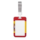 Portatarjetas de bandera española. Material ABS duradero, pantalla de identificación transparente, adecuado para oficina, evento, reunión, fácil identificación.