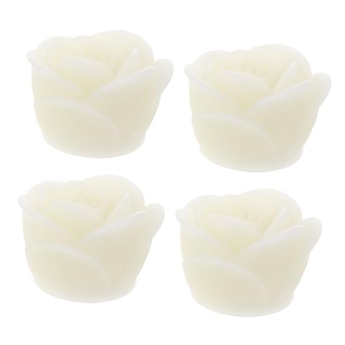 Velas LED sin llama decorativas rosas champán con acabado premium para recepciones de gala de lujo