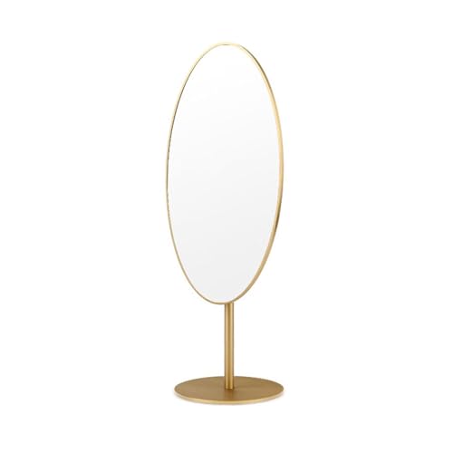 Espejo de tocador para joyería y maquillaje de sobremesa en color oro de lujo 2