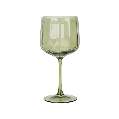 NOVASTYL - Lot de 4 verres à pied riviera 49cl en verre vert - 1605436