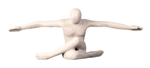 IDYL Sandstein-Skulptur Flying Man | 53x19x20 cm | Moderne Deko-Figur in Sandsteinoptik | Farbe...