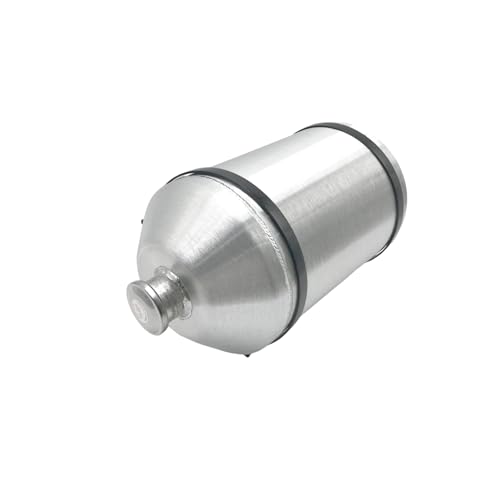 JSD 6.3 Gallons 10" x 18" Aluminum Spun Round Gas Tank Fuel Cell Tank 1/4" NPT Outlet- For Lawn Mowers,Generators and Other Outdoor Power Equipment