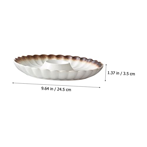 Plato de cerámica cuadrado para sushi y dumplings miniatura 4