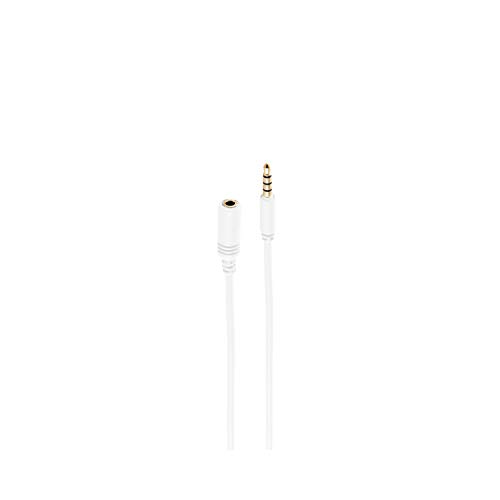 Preisvergleich Produktbild shiverpeaks 4-pol, 3,5mm Stecker / Buchse, weiß, verg. 1m