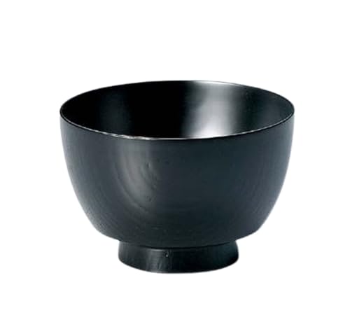 J-kitchens お椀 日本製 木製 欅振袖 汁椀 黒 (1客) 10.9cm 漆塗り 手塗り その壱