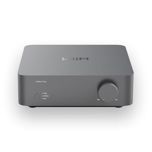 Image of WiiM Vibelink Amp | 100W Power Amplifier with Premium ESS 9039Q2M DAC and TI TPA3255 | Compatible with WiiM Mini, Pro, Pro Plus, and Ultra | RCA, Coax, and Optical Inputs | Space Gray