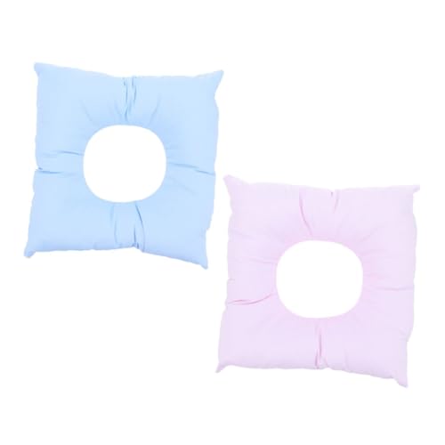Frcolor 2個 美体按摩?枕 洗える綿素材 う伏せ寝用フェイスピロー クッション エステ スパ 美容院向け 肩こり軽減 ネックサポート兼用